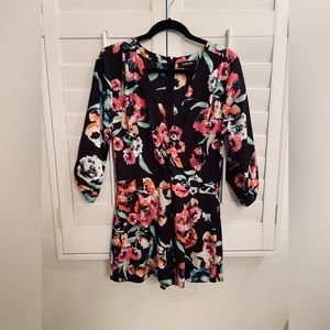 Yumi Kim Black Floral Romper. Great Condition